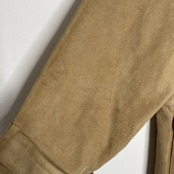 Vintage Camel Leather Jacket XL Genuine Leather Boho Y2K Textured Retro Coat - Picture 9 of 12